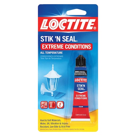 Loctite Stik ‘n Seal Contact Adhesive, 20 gm Carded Tube, Clear, Paste 1360784